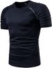 Men's Casual Shirt Short Sleeve Crewneck T Shirt Athletic Running Sport Gym Mens T Shirts - L - navy