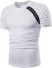 Men's Casual Shirt Short Sleeve Crewneck T Shirt Athletic Running Sport Gym Mens T Shirts - L - white