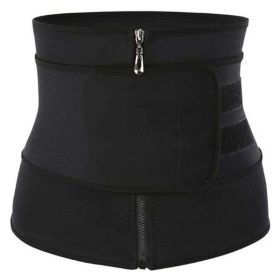 Workout Waist Trainers for Women Sweat Waist Trimmers Weight Loss Body Shaper - Single belt Black - XXL