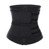 Workout Waist Trainers for Women Sweat Waist Trimmers Weight Loss Body Shaper - Double belt Black - XXL