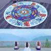 Exercise Yoga Mat Meditation Pad Carpet Cushion Pad - Red/blue - 70*70CM