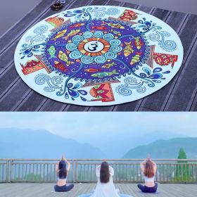 Exercise Yoga Mat Meditation Pad Carpet Cushion Pad - Blue - 125*125CM