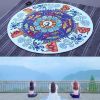 Exercise Yoga Mat Meditation Pad Carpet Cushion Pad - Blue - 70*70CM