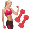 A Pair Dumbbell Barbell Neoprene Coated Weights 6/8/10/12/15 Pound Red - Red