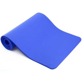 0.6-inch Thick Yoga Mat Anti-Tear High Density NBR Exercise Mat Anti-Slip Fitness Mat - Blue