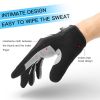 Bicycle Full Finger Cycling Bike Gloves Absorbing Sweat for Men and Women Bicycle Riding Outdoor Sports Protector - Red - M