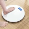 1pc Home Charging Electronic Scale Intelligent Weighing Scale Increases Precision Round Scale Body Scale Health Weight Loss Meter - White