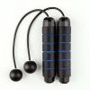 A Pair Of Small Ball Tangle-Free Training Ropeless Skipping Rope For Fitness - Black