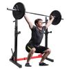 BL-002 Home Indoor Fitness Adjustable Multi-function Barbell Stand Squat Bench Press Trainer - black