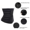 Workout Waist Trainers for Women Sweat Waist Trimmers Weight Loss Body Shaper - Double belt Black - S