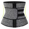 Workout Waist Trainers for Women Sweat Waist Trimmers Weight Loss Body Shaper - Single belt Grey - M