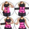 Workout Waist Trainers for Women Sweat Waist Trimmers Weight Loss Body Shaper - Double belt Grey - 4XL