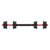 Home Indoor Cardio Gym Adjustable Weights Dumbbells Set - Black & Red - 20 KG