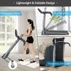 Compact Electric Folding Running and Fitness Treadmill with LED Display - Black