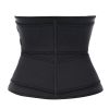 Workout Waist Trainers for Women Sweat Waist Trimmers Weight Loss Body Shaper - Double belt Black - S