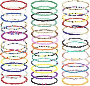 40Pcs African Waist Beads Chain Layered Belly Body Chain Beach Waist Body Accessories for Women Weight Loss