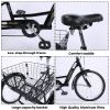 26&quot; European Adult Tricycles 3 Wheel W/Installation Tools with Low Step-Through; Large Basket; Tricycle for Adults; Women; Men - as Pic