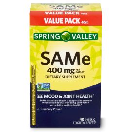 Spring Valley SAMe Dietary Supplement Value Pack;  400 mg;  40 Count