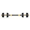 Home Indoor Cardio Gym Adjustable Weights Dumbbells Set - Black & Yellow - 10 KG