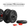 Home Indoor Cardio Gym Adjustable Weights Dumbbells Set - Black & Red - 10 KG