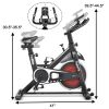 Adjustable Resistance Silent Belt Drive Gym Indoor Stationary Bike  - Black + Red - Professional Exercise Bikes