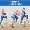 3-in-1 Wooden Jump Box for Crossfit Workout 12*14*16in Height Log color - Wood - 12*14*16in