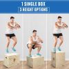 3-in-1 Wooden Jump Box for Crossfit Workout 12*14*16in Height Log color - Wood - 16*20*24in