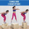 3-in-1 Wooden Jump Box for Crossfit Workout 12*14*16in Height Log color - Wood - 14*16*20in