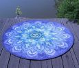 Exercise Yoga Mat Meditation Pad Carpet Cushion Pad - Blue - 70*70CM